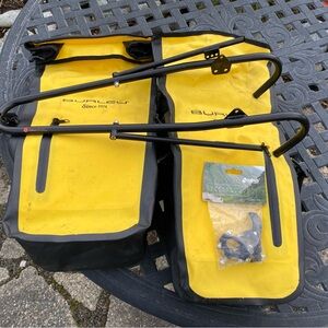 Tubus “Tara” Front Lowrider Rack with Set of Clamps & Pair of Burley Panniers